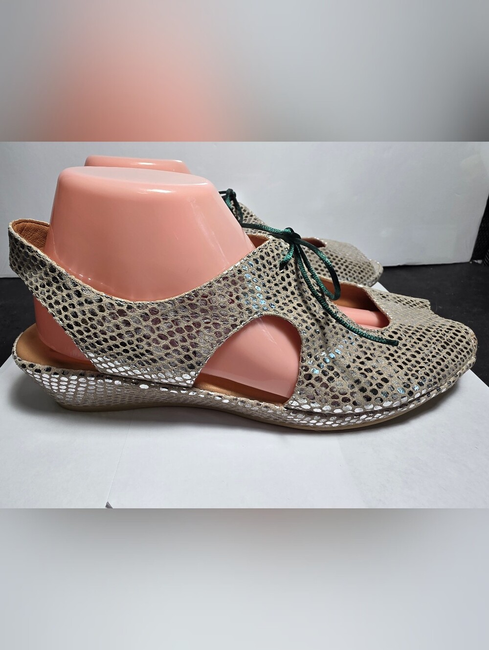L'Amour Des Pieds Brettany Silver Snake; brand new and never worn Sz 11